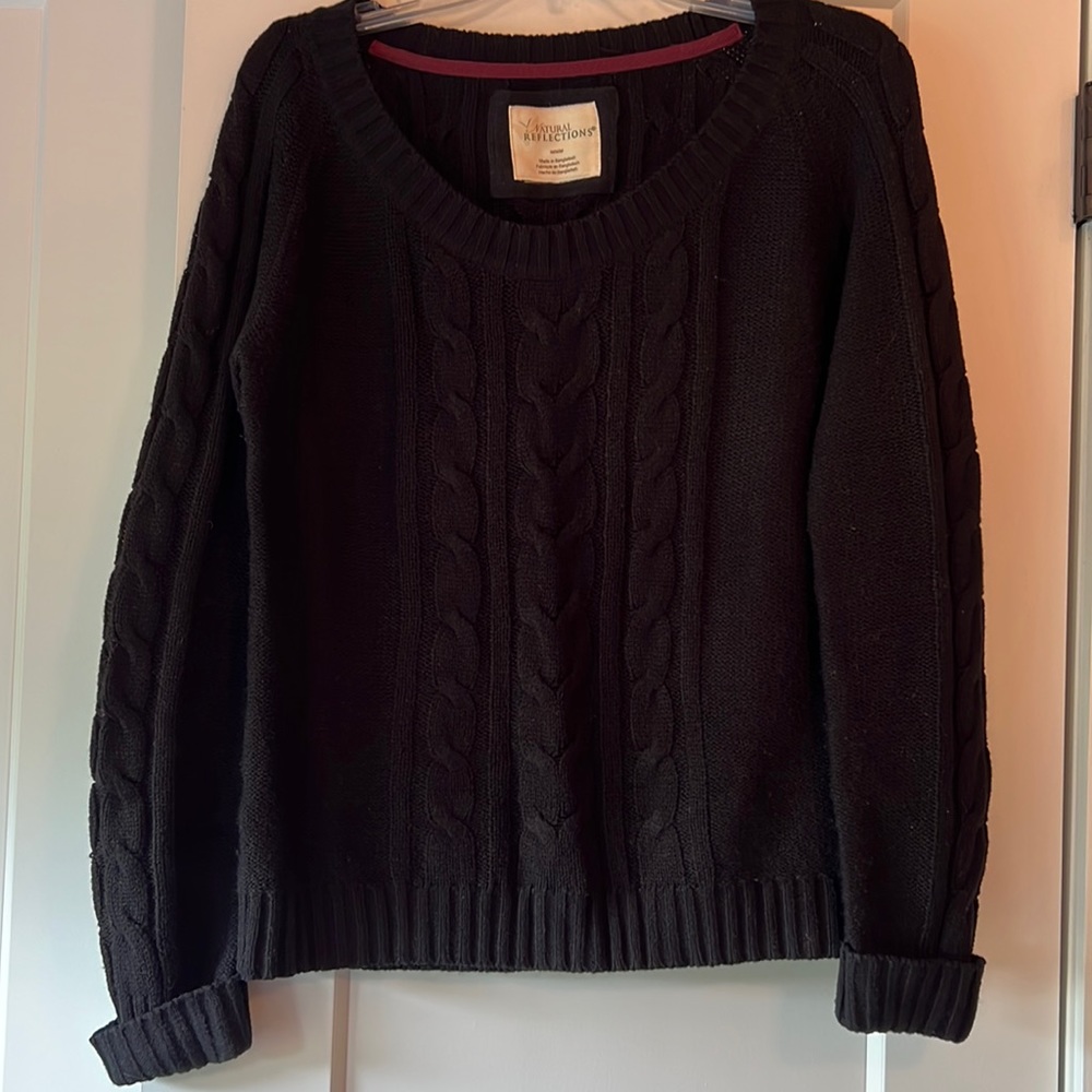 Natural Reflections Black Sweater